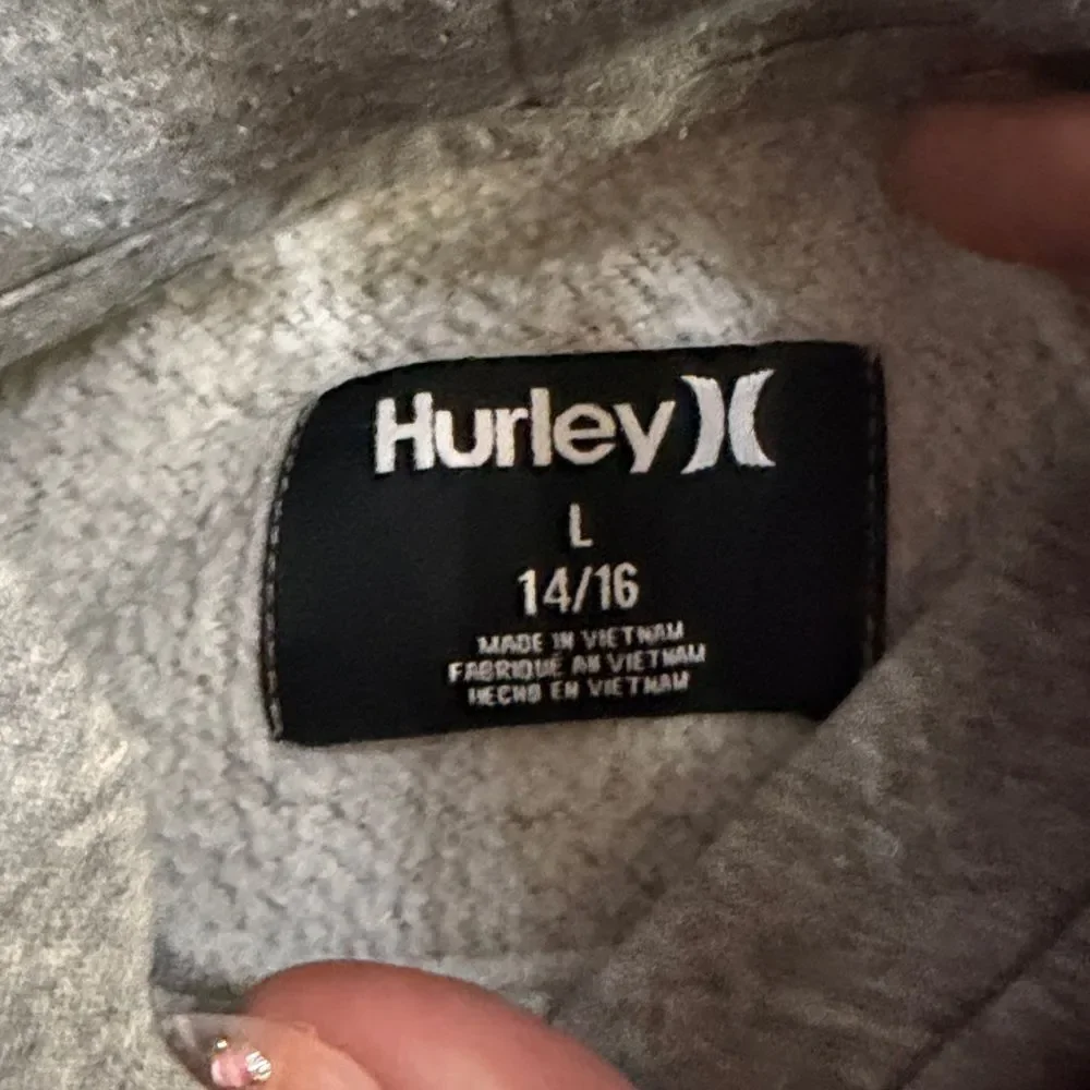 Hurley Heather Gray Kids Hoodie Size Large Soft Casual